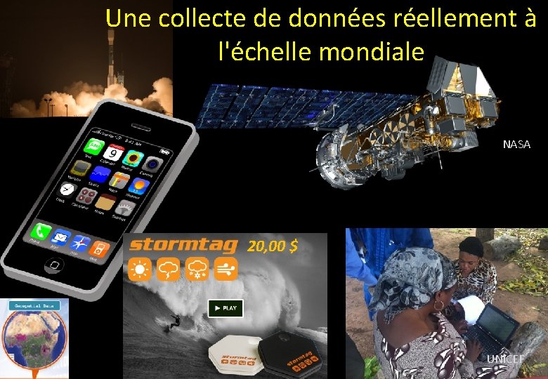 Une collecte de données réellement à l'échelle mondiale NASA 20, 00 $ UNICEF 