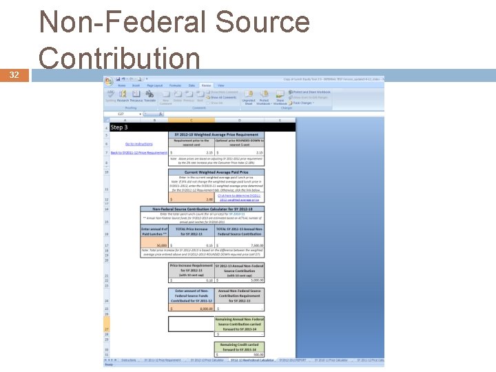 32 Non-Federal Source Contribution 