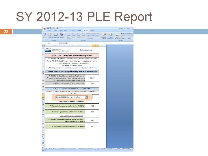 SY 2012 -13 PLE Report 33 