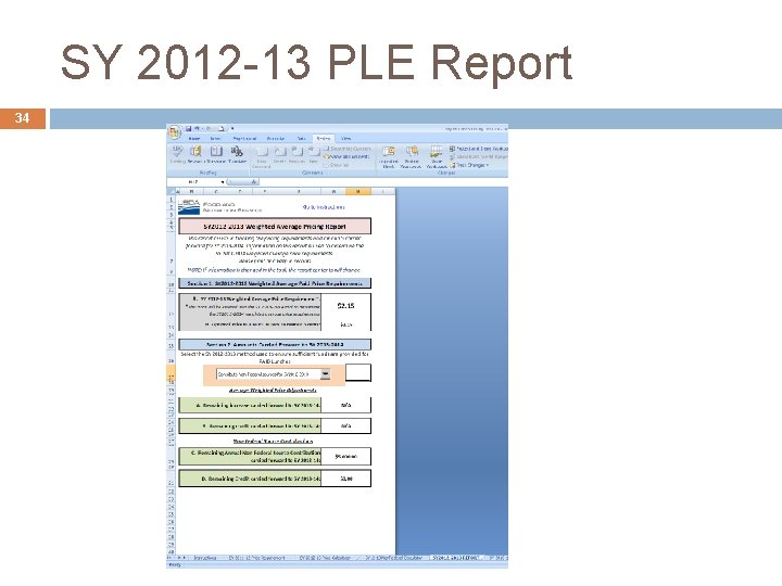SY 2012 -13 PLE Report 34 
