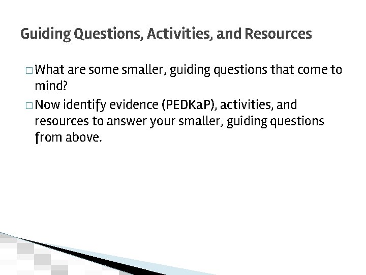 Guide Question Pic Project problem Based Learning A collaborative handson way