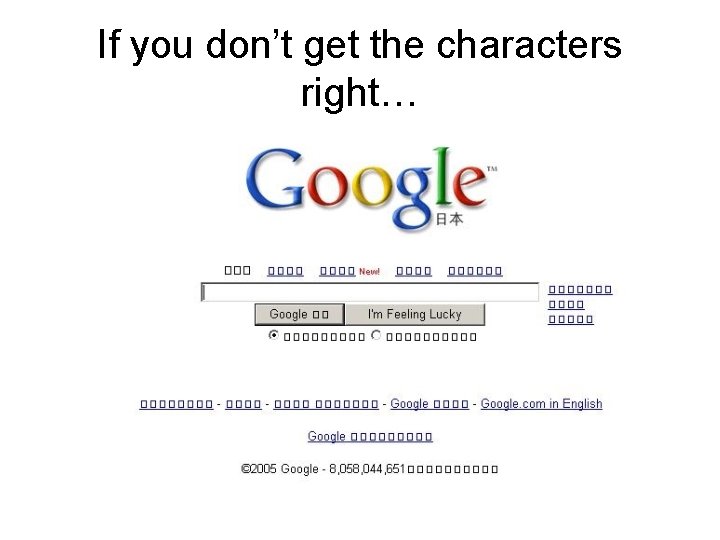 If you don’t get the characters right… 