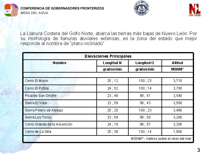 La Llanura Costera del Golfo Norte, abarca las tierras más bajas de Nuevo León.