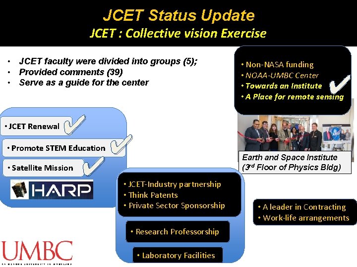 JCET Status Update JCET : Collective vision Exercise • JCET faculty were divided into JCET Status Update JCET : Collective vision Exercise • JCET faculty were divided into