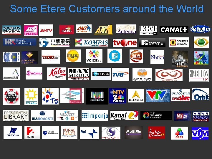 Some Etere Customers around the World 