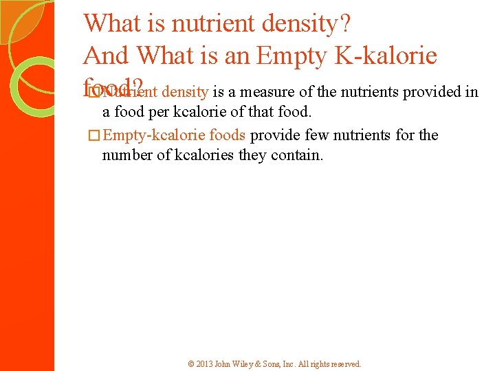 What is nutrient density? And What is an Empty K-kalorie food? � Nutrient density
