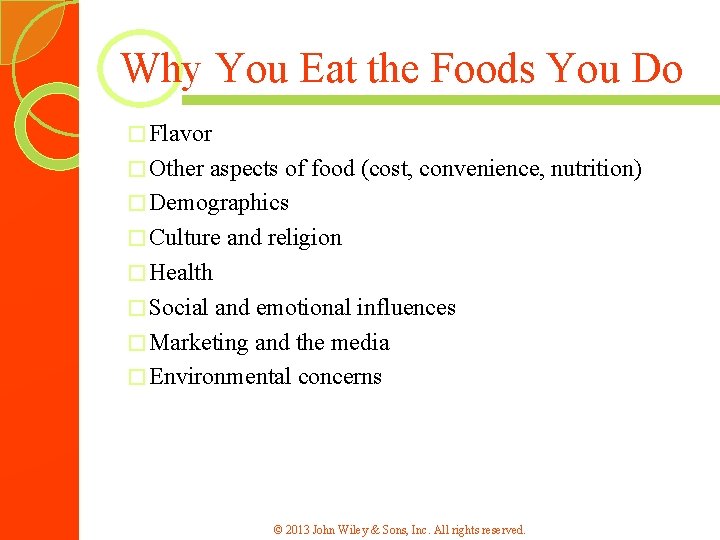 Why You Eat the Foods You Do � Flavor � Other aspects of food