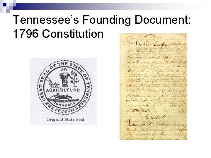 Tennessee’s Founding Document: 1796 Constitution 