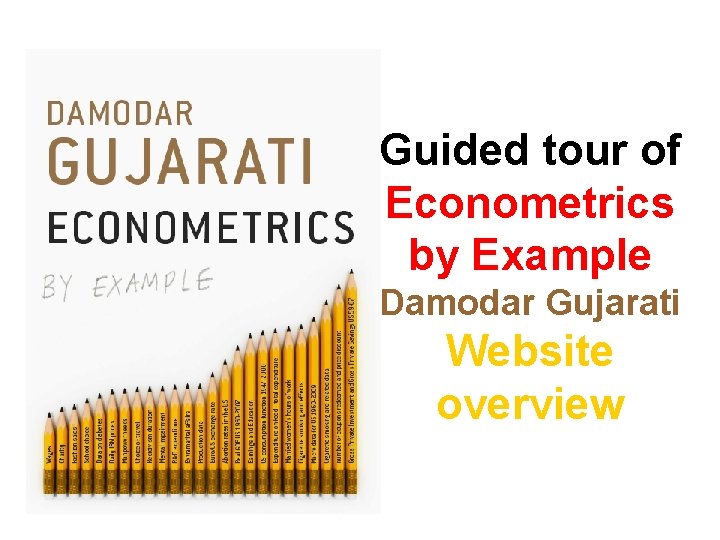 Guided tour of Econometrics by Example Damodar Gujarati Website overview 