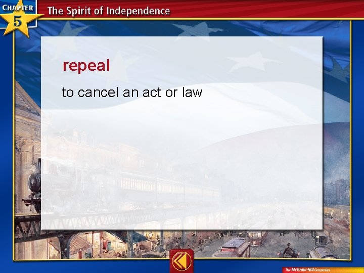 repeal to cancel an act or law 