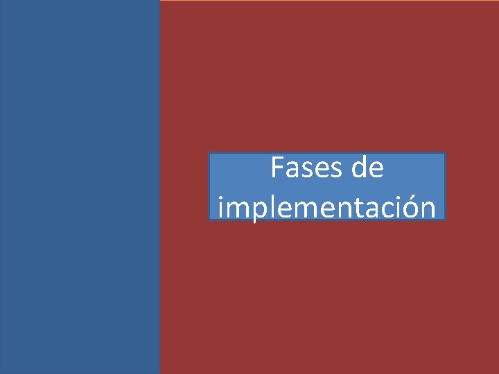 Fases de implementación 