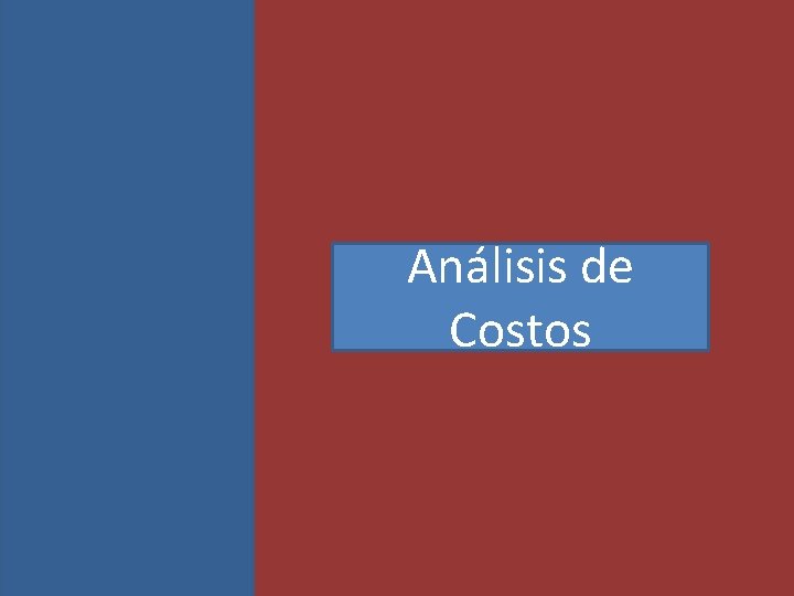 Análisis de Costos 