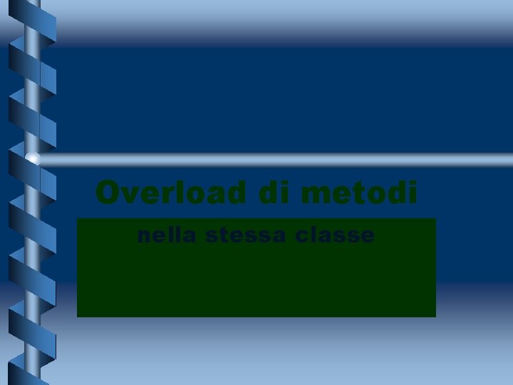 Overload di metodi nella stessa classe 