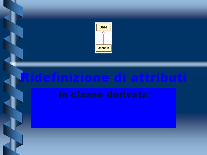 Ridefinizione di attributi in classe derivata 