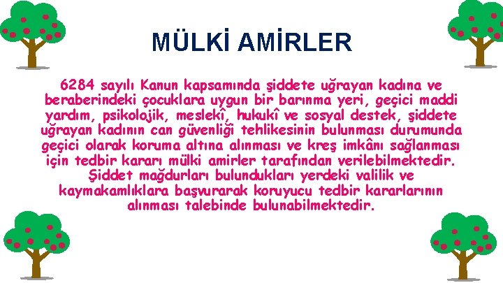 MÜLKİ AMİRLER 6284 sayılı Kanun kapsamında şiddete uğrayan kadına ve beraberindeki çocuklara uygun bir