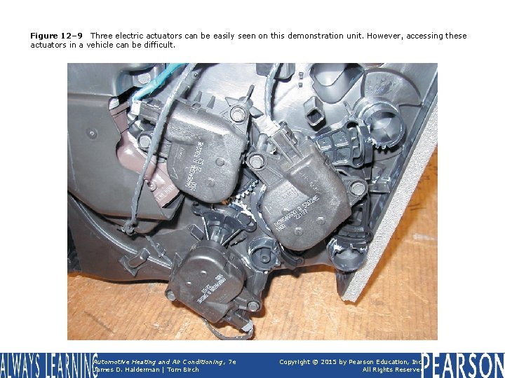 Figure 12– 9 Three electric actuators can be easily seen on this demonstration unit.