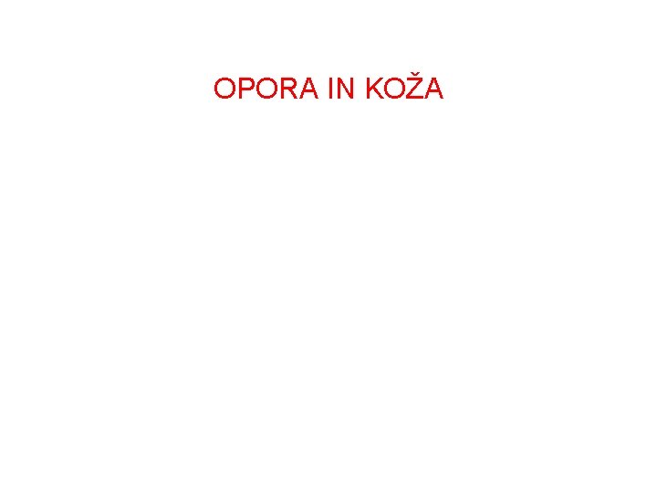 OPORA IN KOŽA 