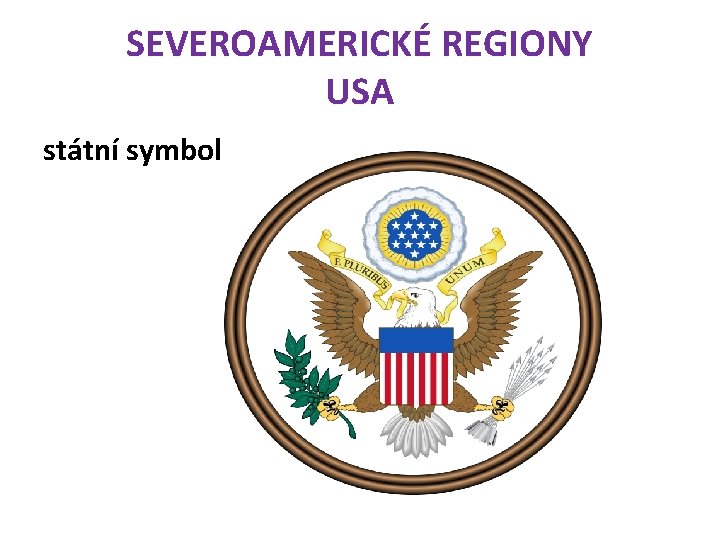 SEVEROAMERICKÉ REGIONY USA státní symbol 