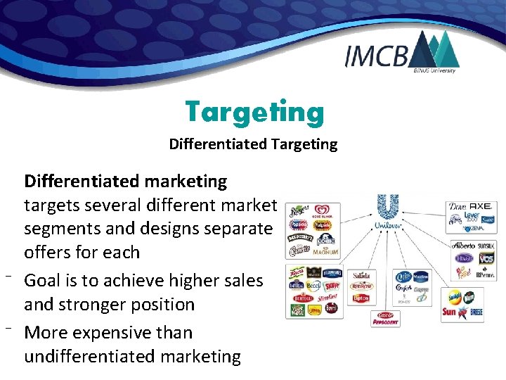 Targeting Differentiated marketing targets several different market segments and designs separate offers for each