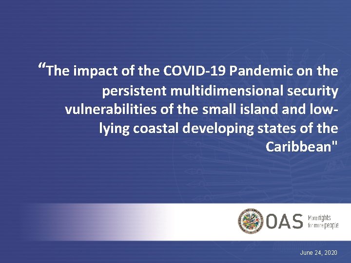 “The impact of the COVID-19 Pandemic on the persistent multidimensional security vulnerabilities of the