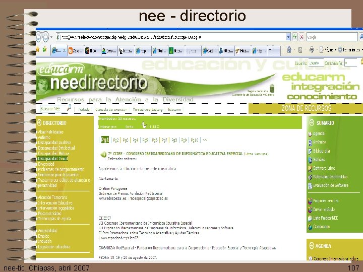 nee - directorio nee-tic, Chiapas, abril 2007 107 