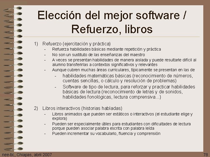 Elección del mejor software / Refuerzo, libros 1) Refuerzo (ejercitación y práctica) - Refuerza