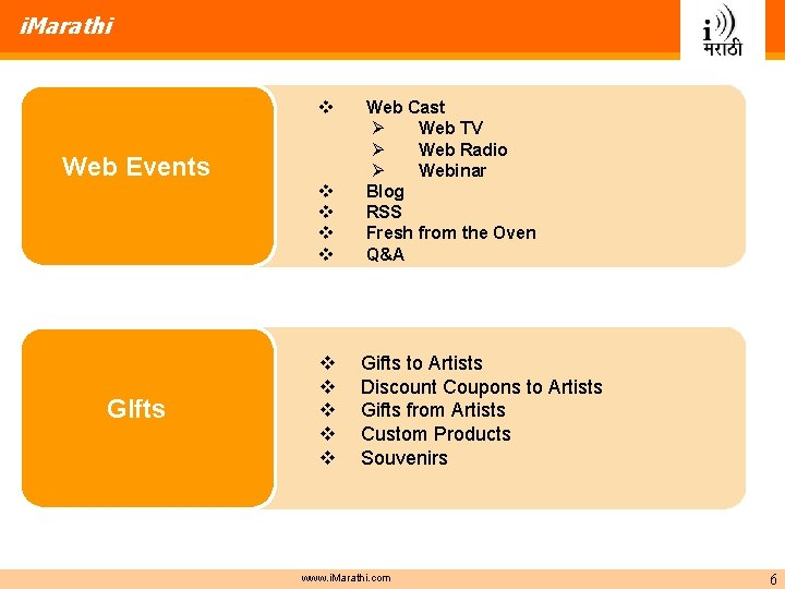 i. Marathi v v v Web Cast Ø Web TV Ø Web Radio Ø