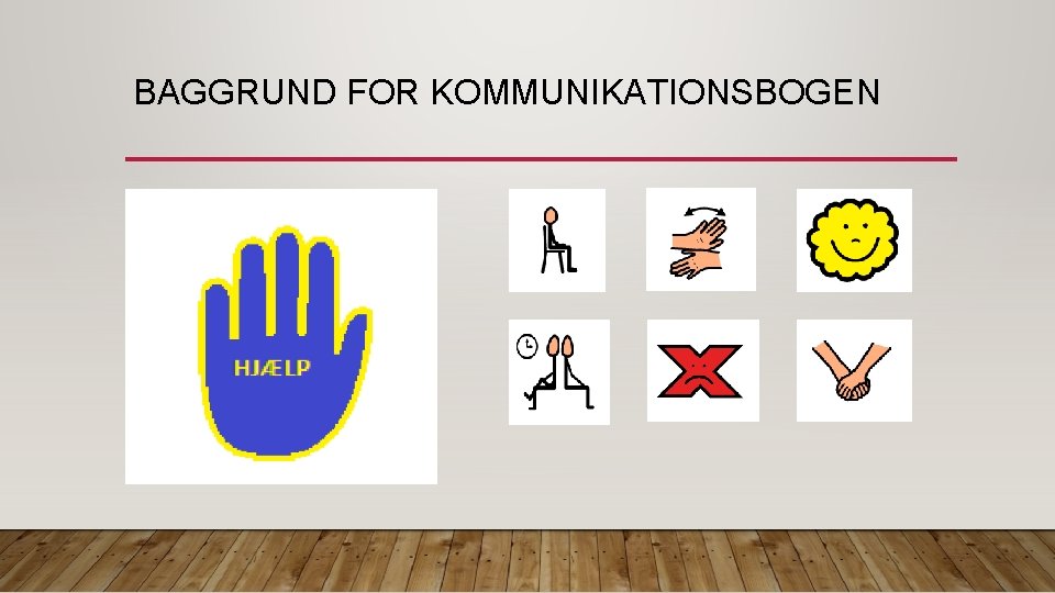 BAGGRUND FOR KOMMUNIKATIONSBOGEN 