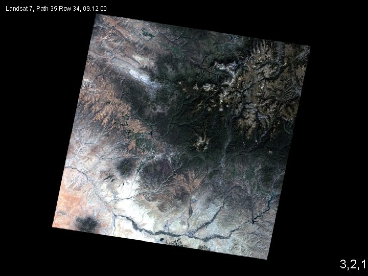 Landsat 7, Path 35 Row 34, 09. 12. 00 3, 2, 1 