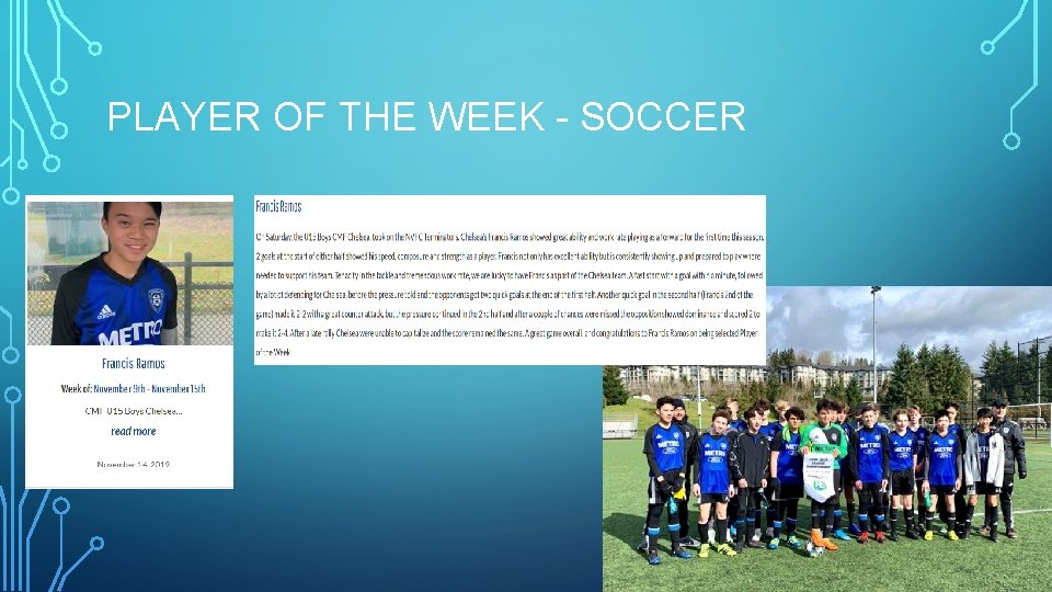 PLAYER OF THE WEEK - SOCCER 