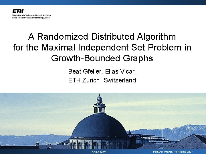 A Randomized Distributed Algorithm for the Maximal Independent Set Problem in Growth-Bounded Graphs Beat