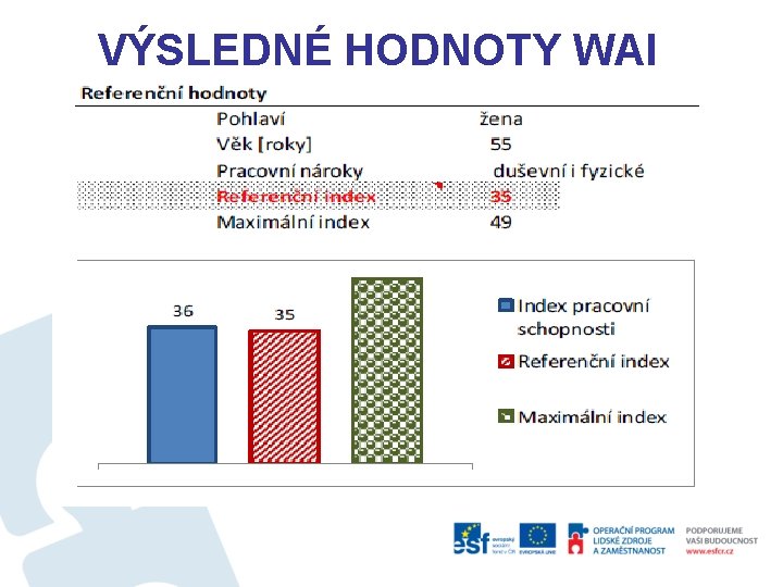 VÝSLEDNÉ HODNOTY WAI 