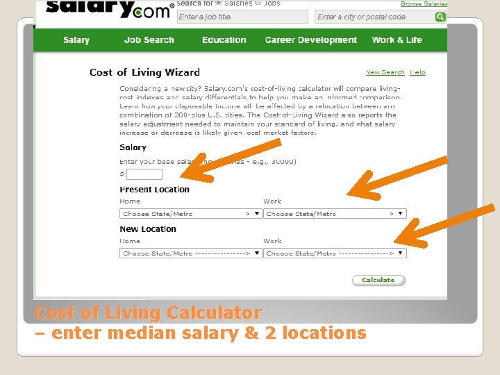 Cost of Living Calculator – enter median salary & 2 locations 