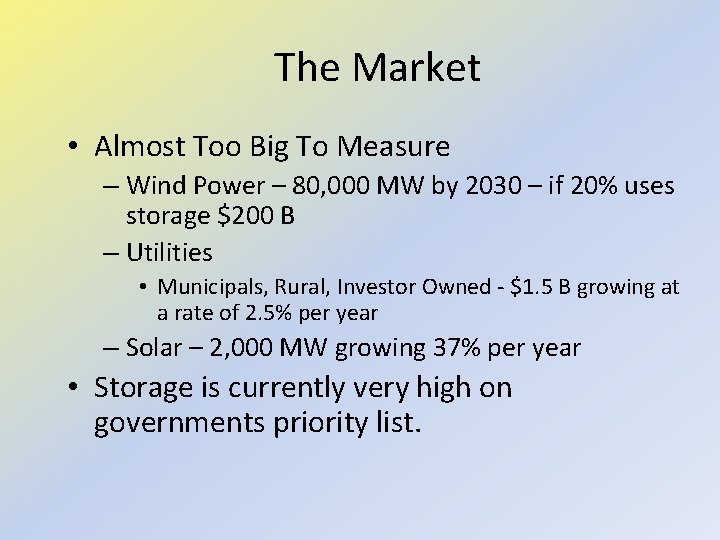 The Market • Almost Too Big To Measure – Wind Power – 80, 000