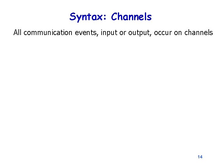 Syntax Communications Image Example Modeling Signal Transduction with Process Algebra Integrating Molecular