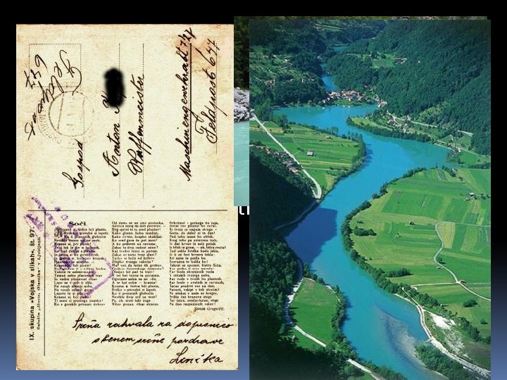 O PESMI posvečena je reki Soči napisalo jo je leta 1879 Stritarjevem Zvonu vizija