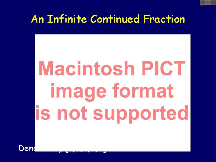 An Infinite Continued Fraction Denoted by [1, 2, 2, 2, …] 