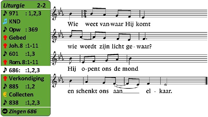 Liturgie 2 -2 ♪ 971 : 1, 2, 3 ♬ KND ♪ Opw :