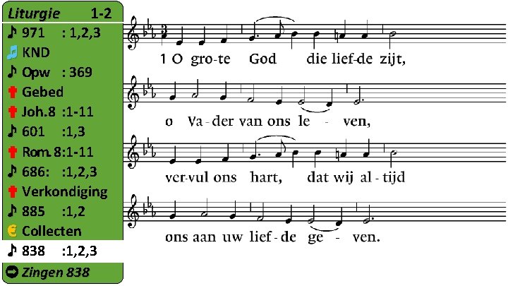 Liturgie 1 -2 ♪ 971 : 1, 2, 3 ♬ KND ♪ Opw :