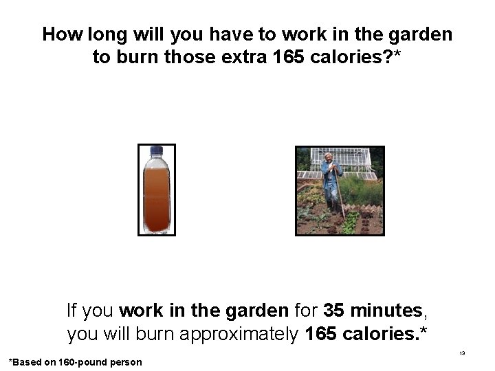 How long will you have to work in the garden to burn those extra
