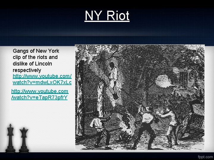 NY Riot Gangs of New York clip of the riots and dislike of Lincoln