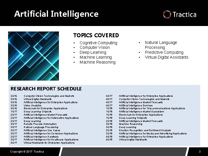 Artificial Intelligence TOPICS COVERED • • • Cognitive Computing Computer Vision Deep Learning Machine