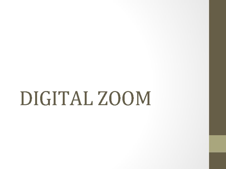 DIGITAL ZOOM 