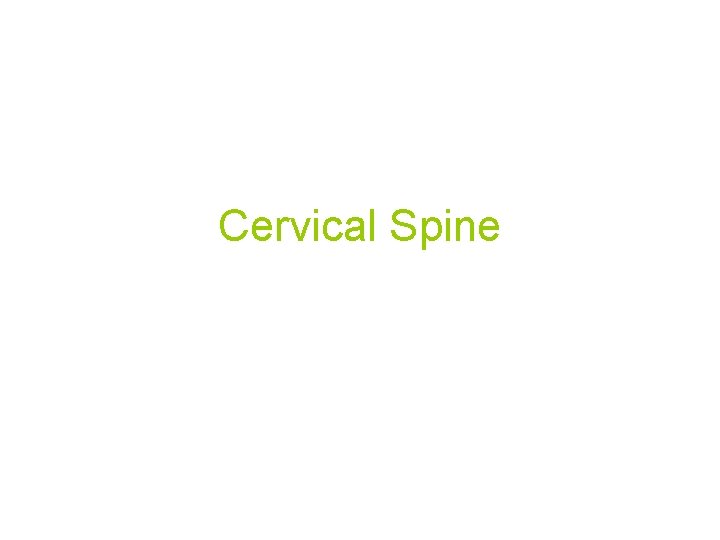 Cervical Spine 