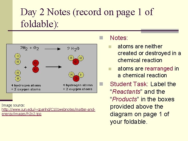 Day 2 Notes (record on page 1 of foldable): n Notes: n n n