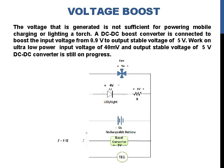 VOLTAGE BOOST The voltage that is generated is not sufficient for powering mobile charging
