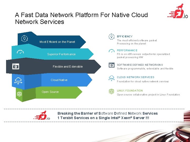 A Fast Data Network Platform For Native Cloud Network Services Most Efficient on the