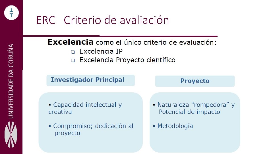 ERC Criterio de avaliación 