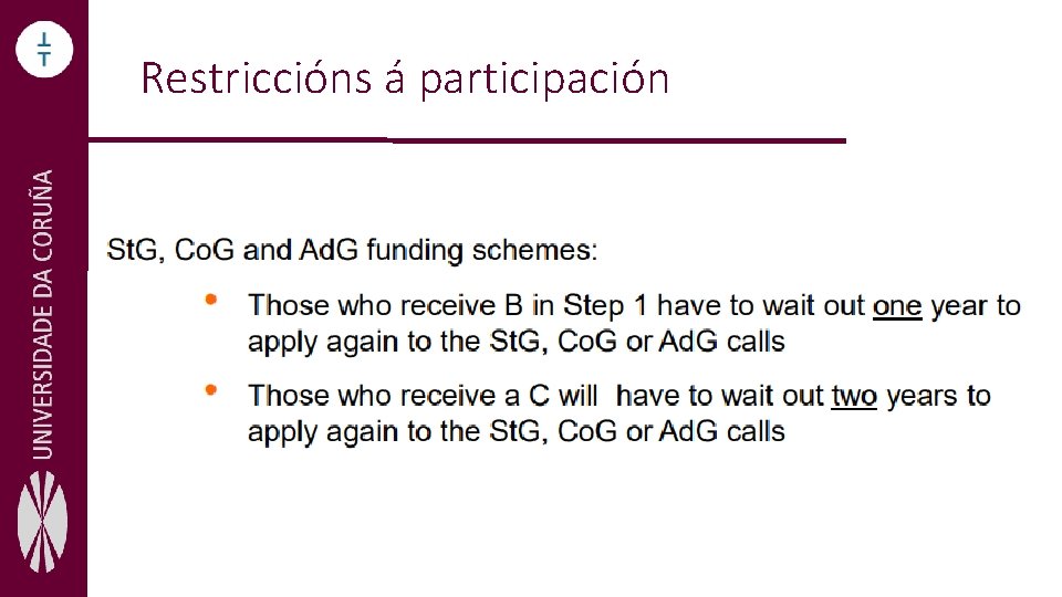 Restriccións á participación 