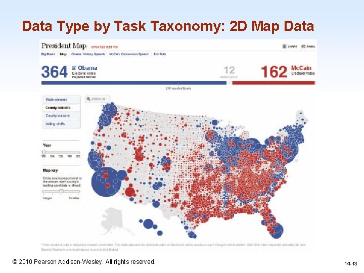 Data Type by Task Taxonomy: 2 D Map Data 1 -13 © 2010 Pearson